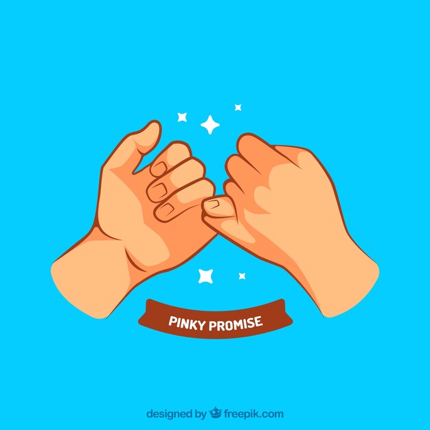 Concepto de promesa de meñique dibujado a mano