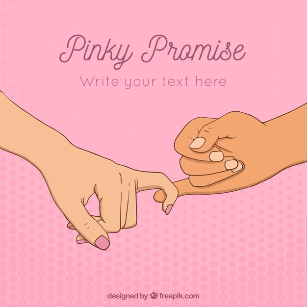 Concepto de promesa de meñique dibujado a mano