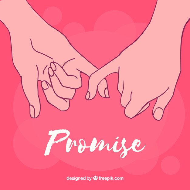 Concepto de promesa de meñiques dibujado a mano
