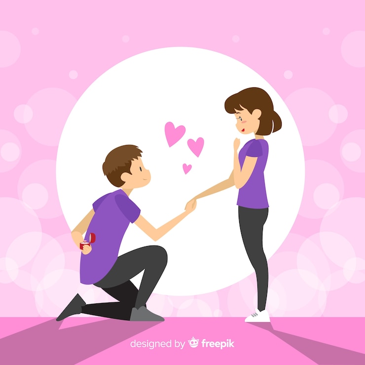 Vector gratuito concepto de propuesta de matrimonio