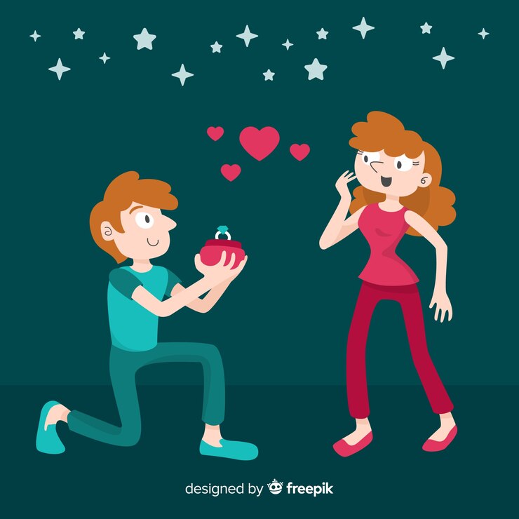 Vector gratuito concepto de propuesta de matrimonio