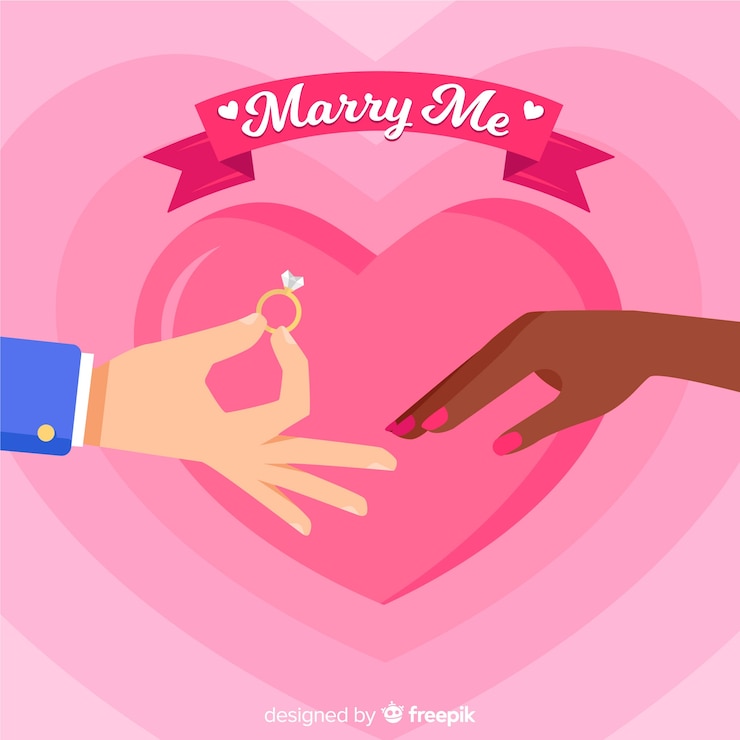 Vector gratuito concepto de propuesta de matrimonio
