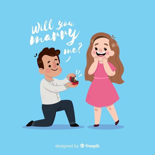 Concepto de propuesto y amor