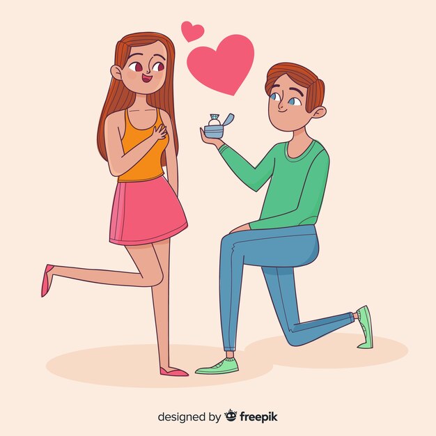 Concepto de propuesto y amor