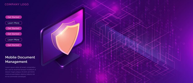 Concepto de protección de datos, garantía de seguridad en línea.