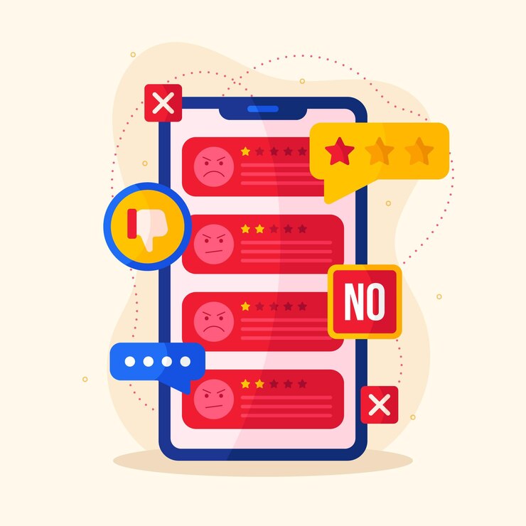 Vector gratuito concepto de quejas de diseño plano