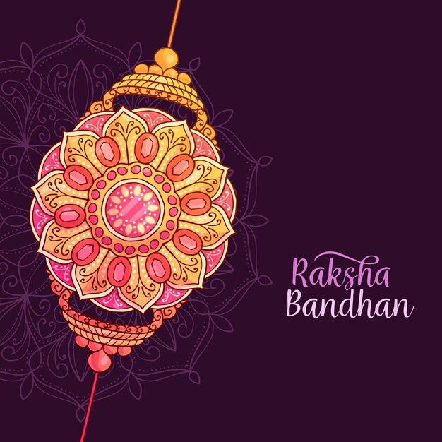 Concepto de raksha bandhan dibujado a mano