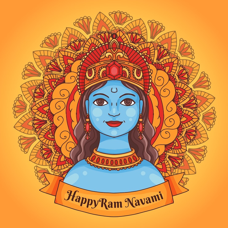 Vector gratuito concepto de ram navami dibujado a mano
