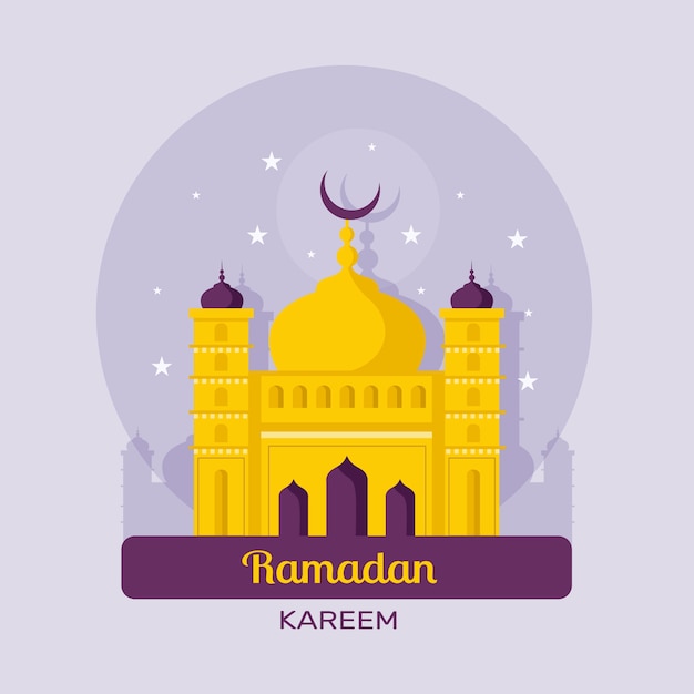 Concepto de Ramadán en diseño plano
