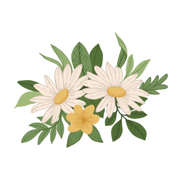 Concepto de ramo floral vintage