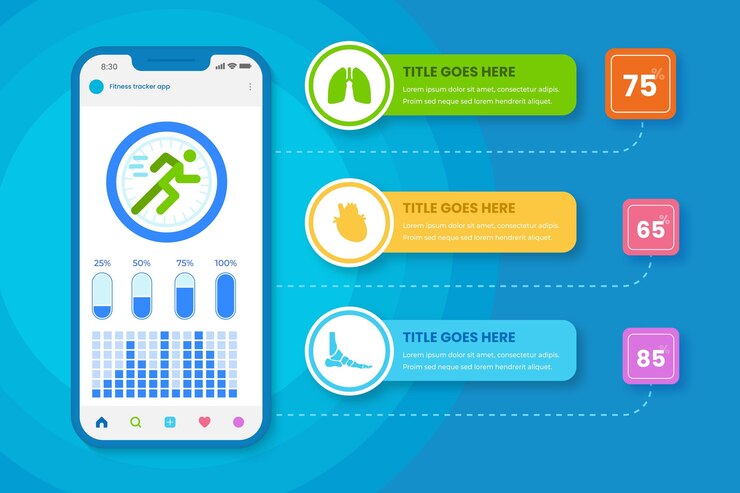 Vector gratuito concepto de rastreadores de fitness