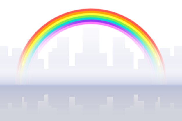 Concepto realista del arco iris