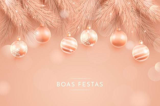 Concepto realista de boas festas