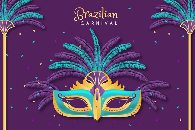 Concepto realista de carnaval brasileño