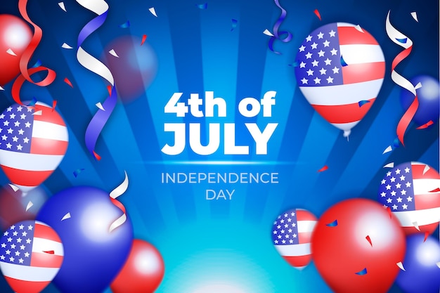 Concepto realista del día de la independencia de Estados Unidos