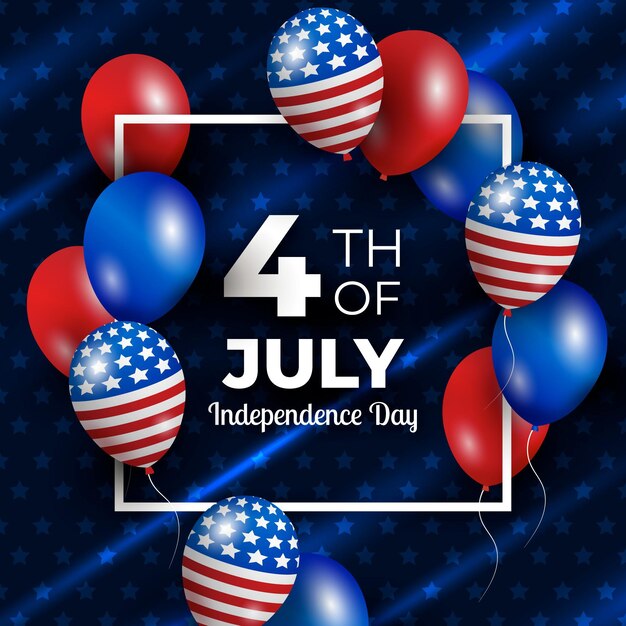 Concepto realista del día de la independencia de Estados Unidos