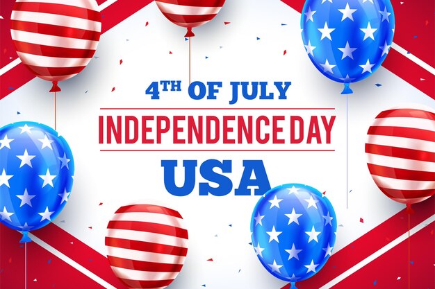 Concepto realista del día de la independencia de Estados Unidos