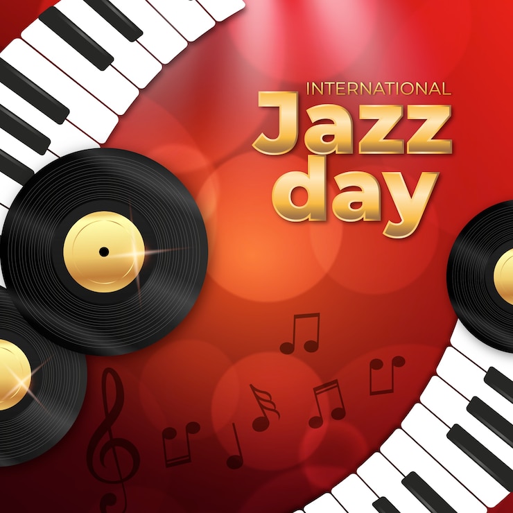 Vector gratuito concepto realista del día internacional del jazz