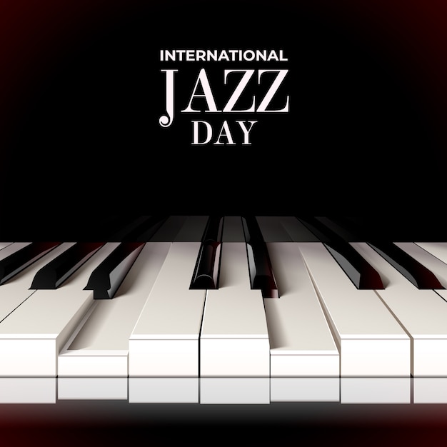 Concepto realista del día internacional del jazz
