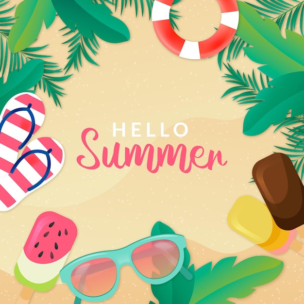 El concepto realista de hello verano