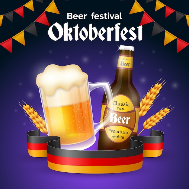 Concepto realista de oktoberfest