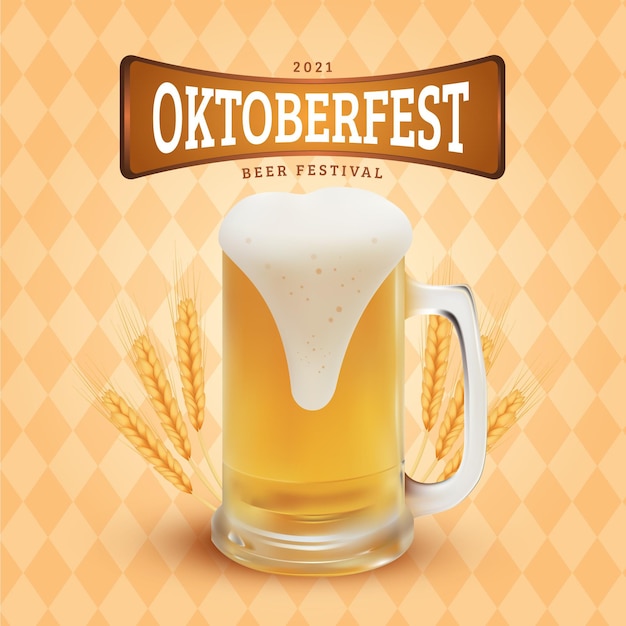 Vector gratuito concepto realista de oktoberfest