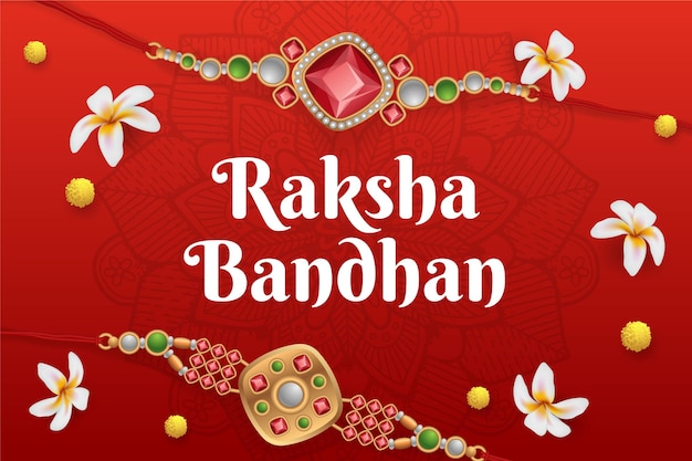 Vector gratuito concepto realista de raksha bandhan