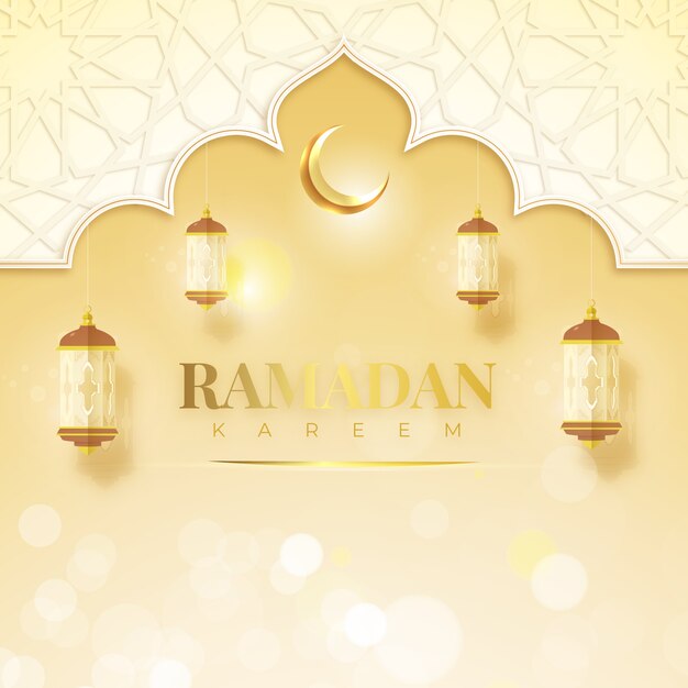Concepto realista de Ramadán