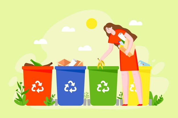 Concepto de reciclaje de personas