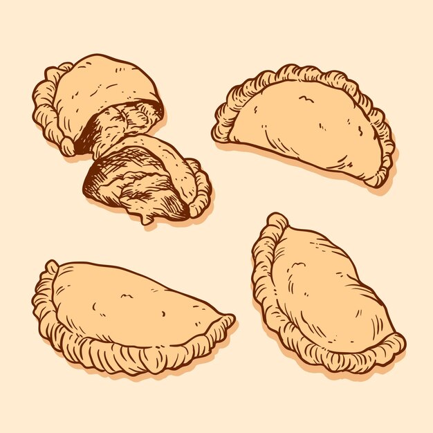 Concepto de recogida de empanada