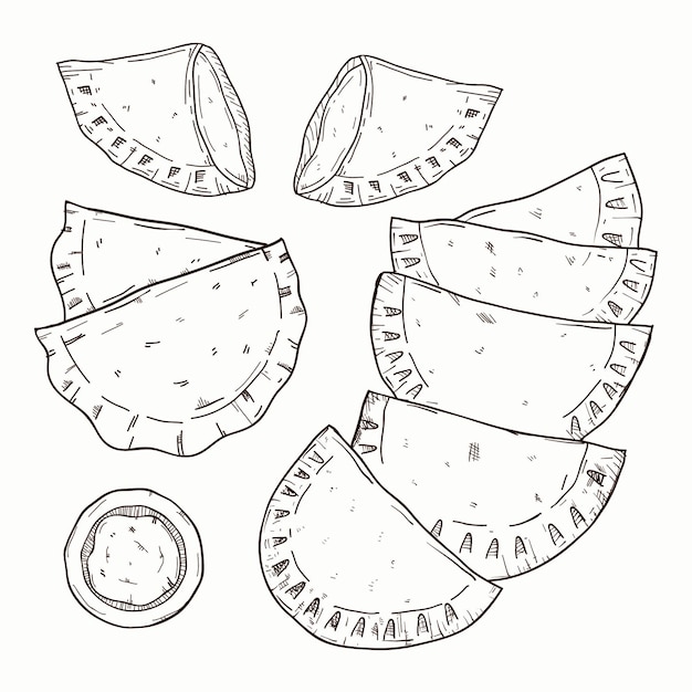 Concepto de recogida de empanada