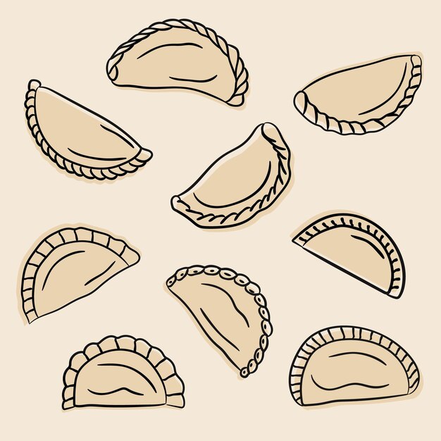 Concepto de recogida de empanada