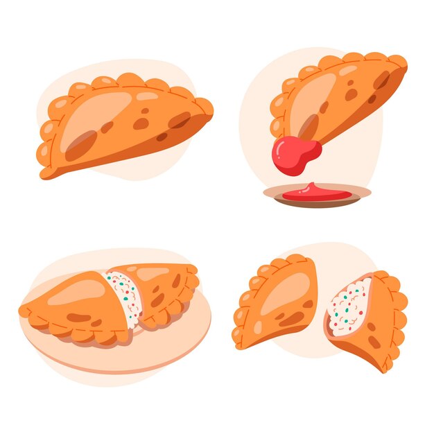 Concepto de recogida de empanada