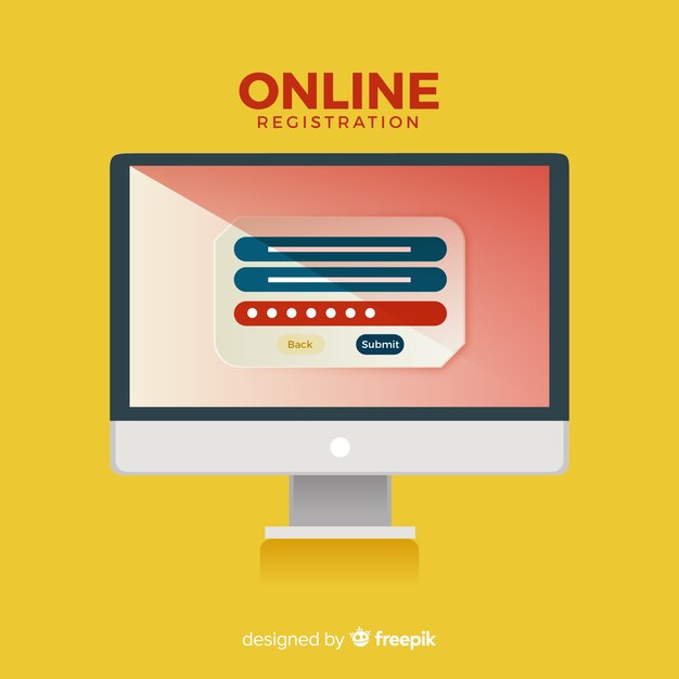 Concepto registro online 