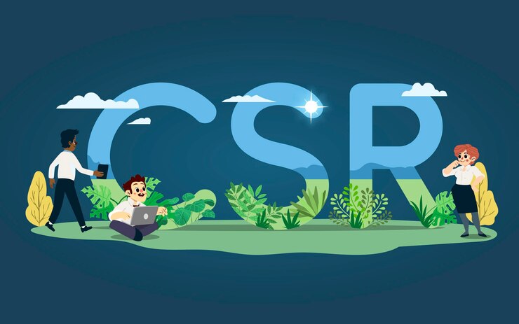 Vector gratuito concepto de responsabilidad social corporativa dibujado a mano