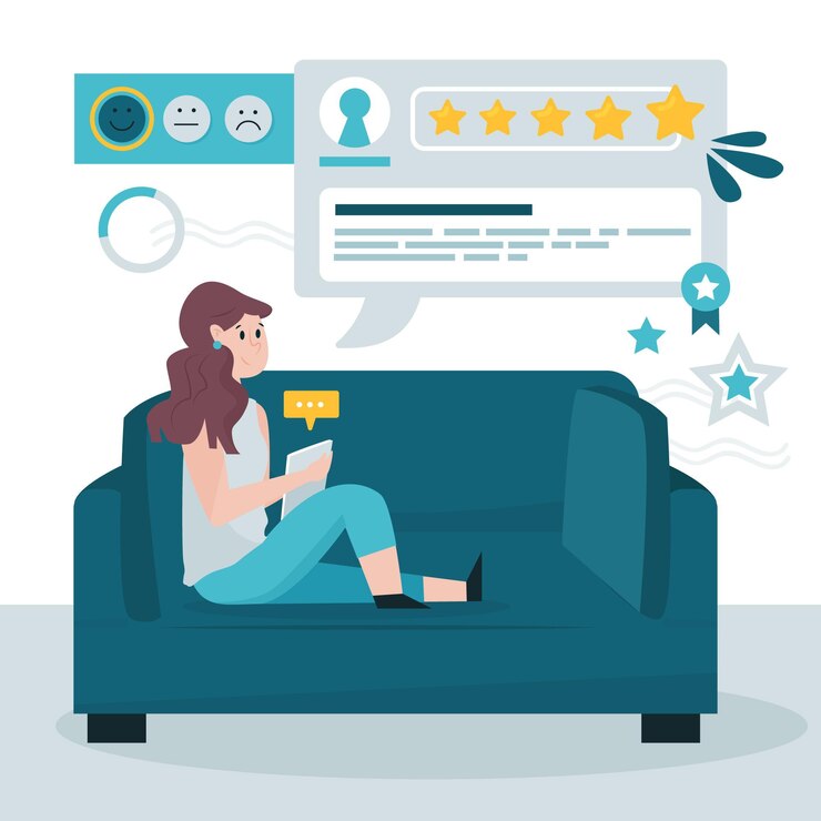 Vector gratuito concepto de retroalimentación de diseño plano orgánico
