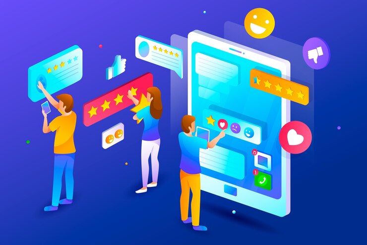 Vector gratuito concepto de retroalimentación isométrica