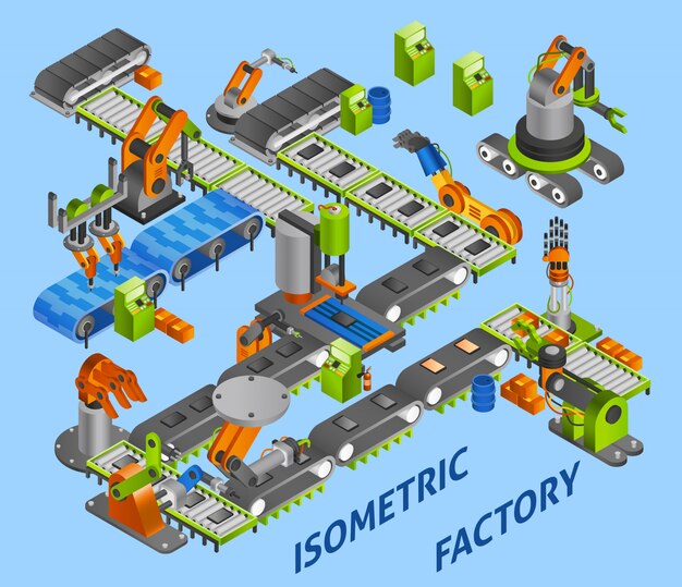 concepto de robot industrial