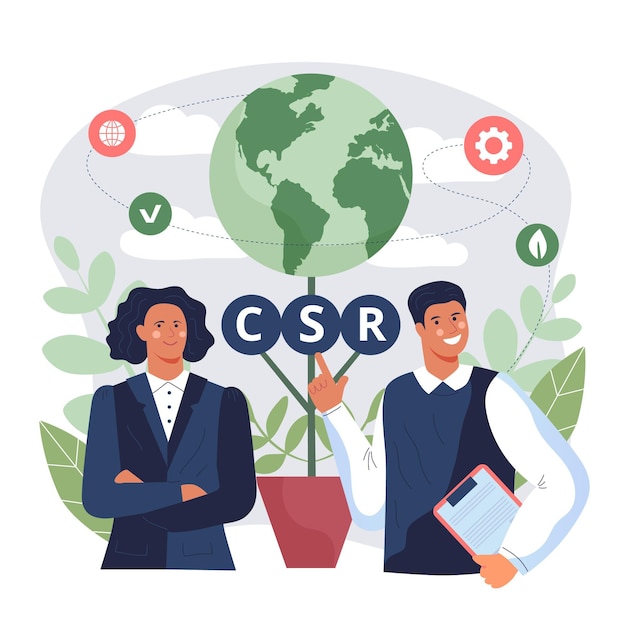 Concepto de rsc plano orgánico ilustrado