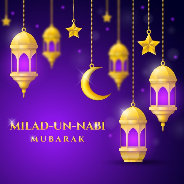 Concepto de saludo milad-un-nabi