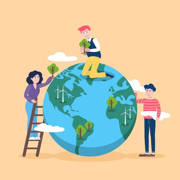 El concepto de salvar el planeta