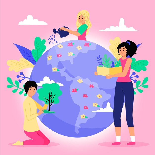 El concepto de salvar el planeta