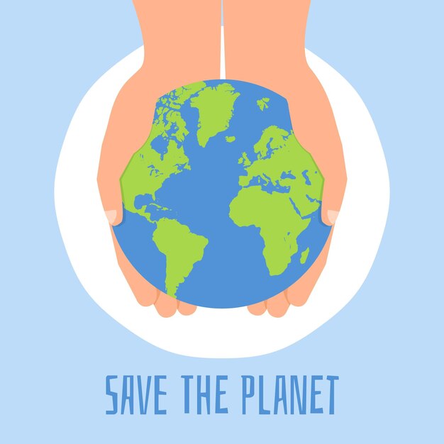 El concepto de salvar el planeta