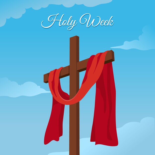 Concepto de semana santa de diseño plano