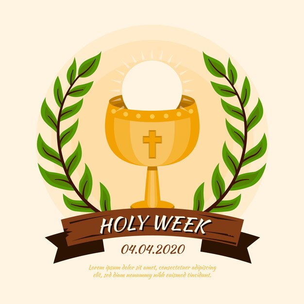Concepto de semana santa de diseño plano
