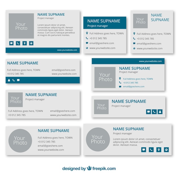 Concepto de signatura de email