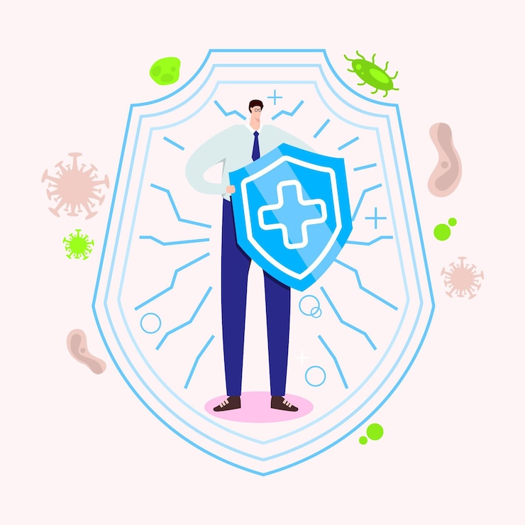 Vector gratuito concepto de sistema inmune