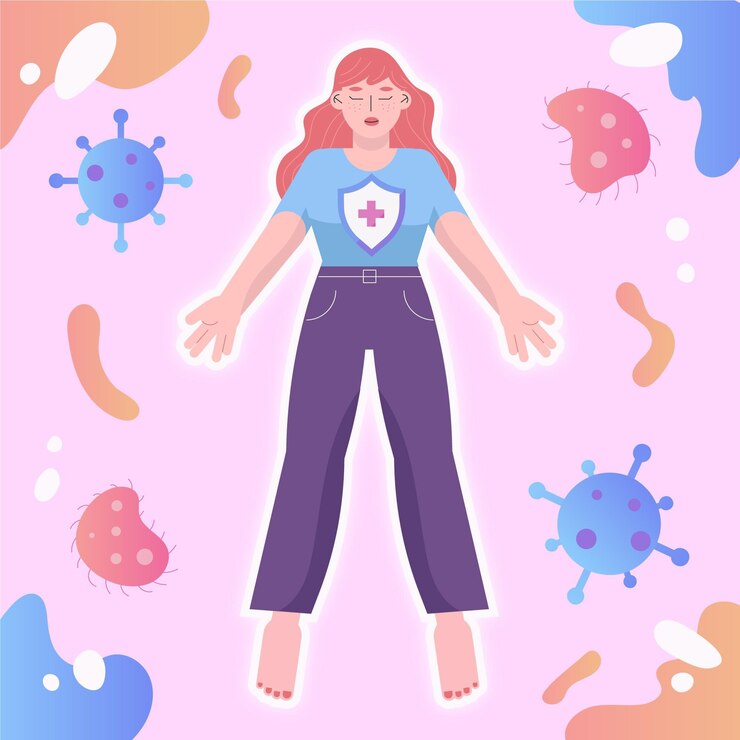 Vector gratuito concepto de sistema inmunitario ilustrado