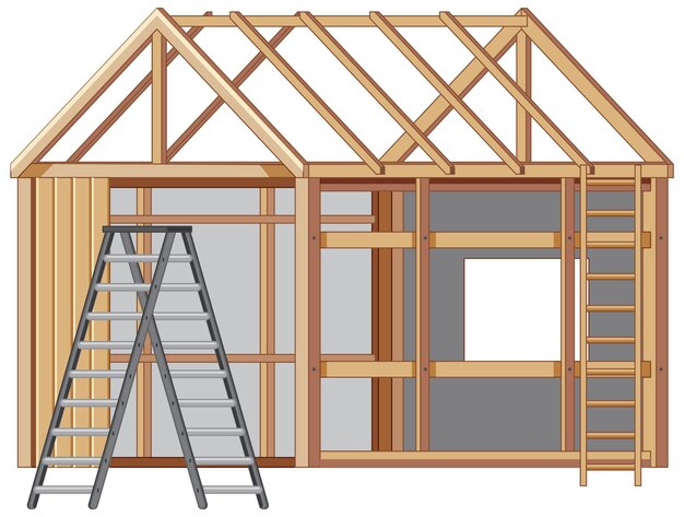 Concepto de sitio de construcción de casa