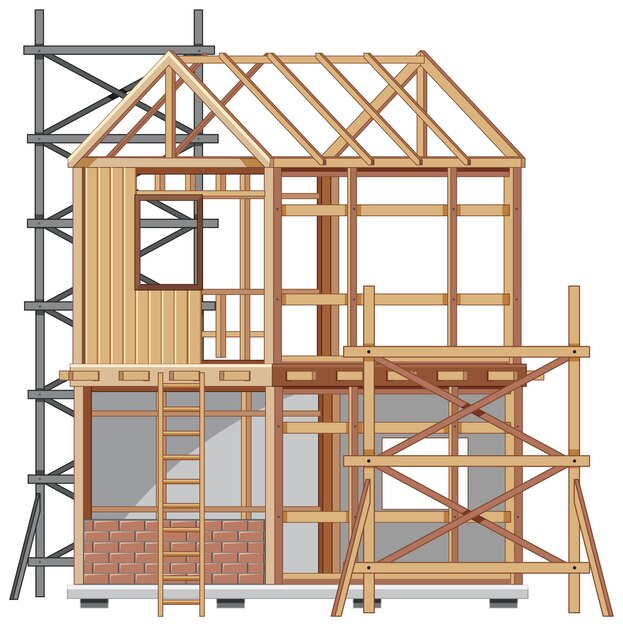 Concepto de sitio de construcción de casa